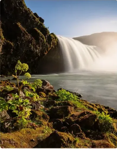 Waterfall on a road trip